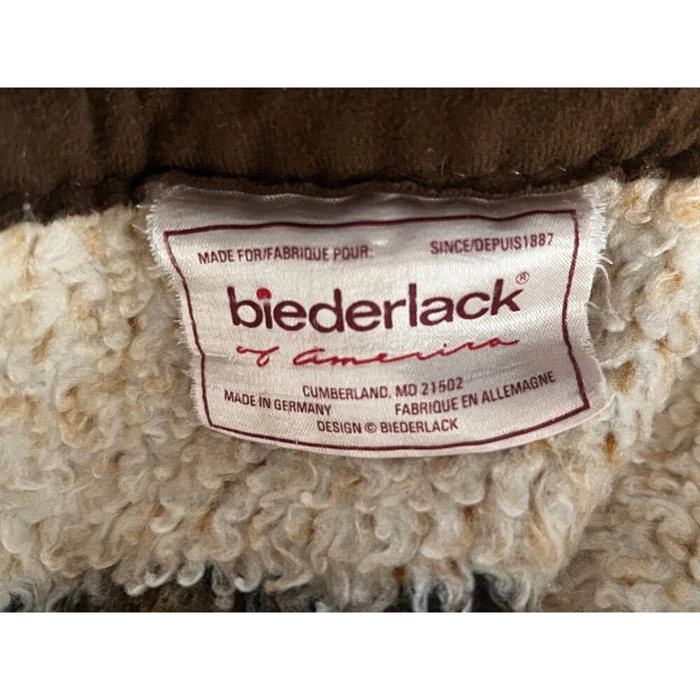 Biederlack Tiger Blanket 72” x 53” Reversible Throw Brown Germany